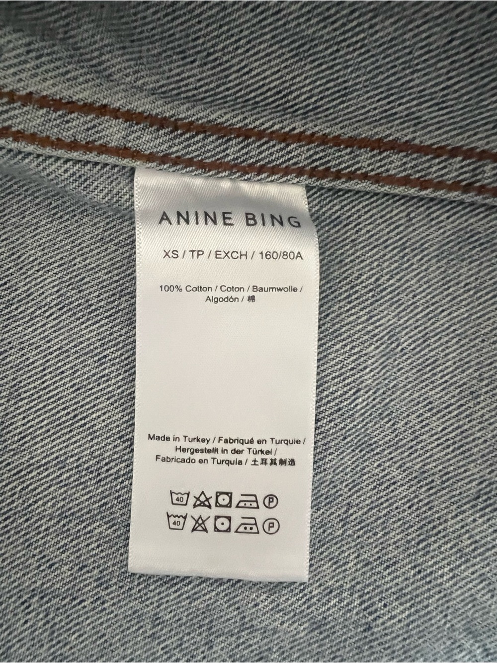 Anine Bing Paxton Light Blue Denim Shirt Jacket size XS - Picture 5 of 5